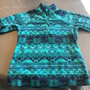 Eddie Bauer Tops - Blue & Green Eddie Bauer Quarter Zip Fleece Eddie Bauer Tops - Blue & Green Eddie Bauer Quarter Zip Fleece